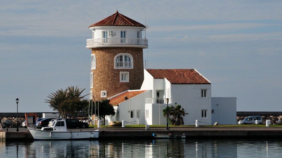 Lighthouse in the marina of Almerimar, Almeria - Spain