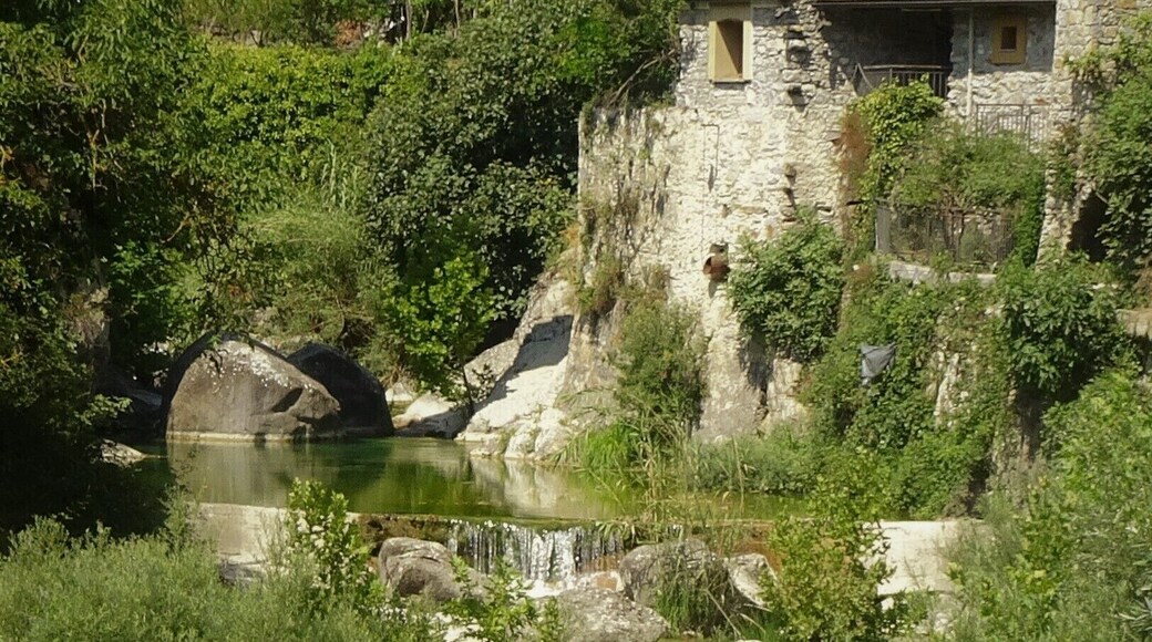The bridge to the old town spans a mountain river in which you can take a refreshing bath. Don't forget to take your swimsuit.