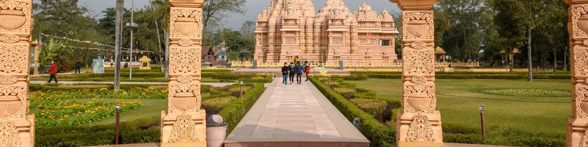 Hindu temple of Shashwat Dham near Sauraha on Nepal