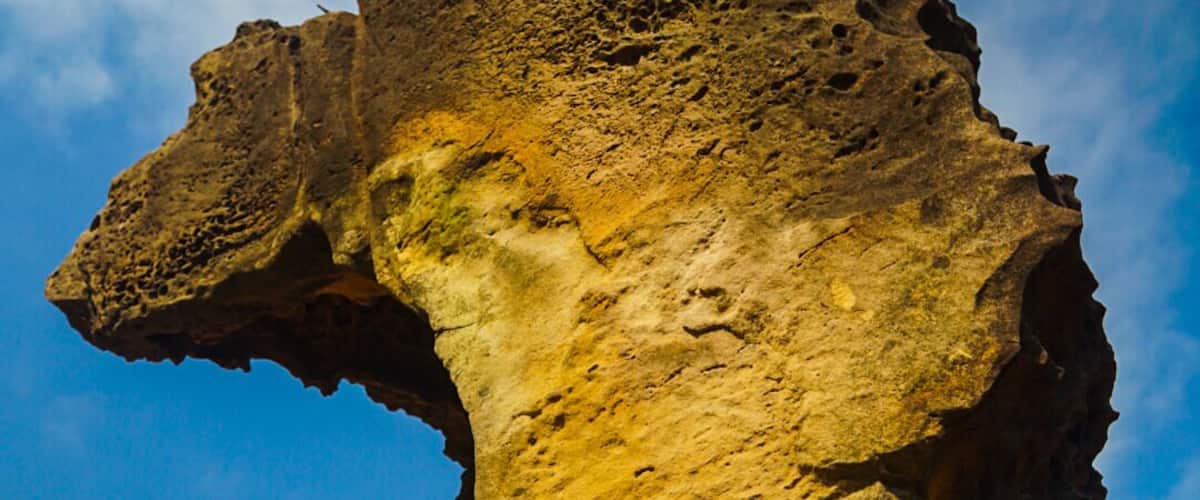 One of the many rock formations in the geopark.