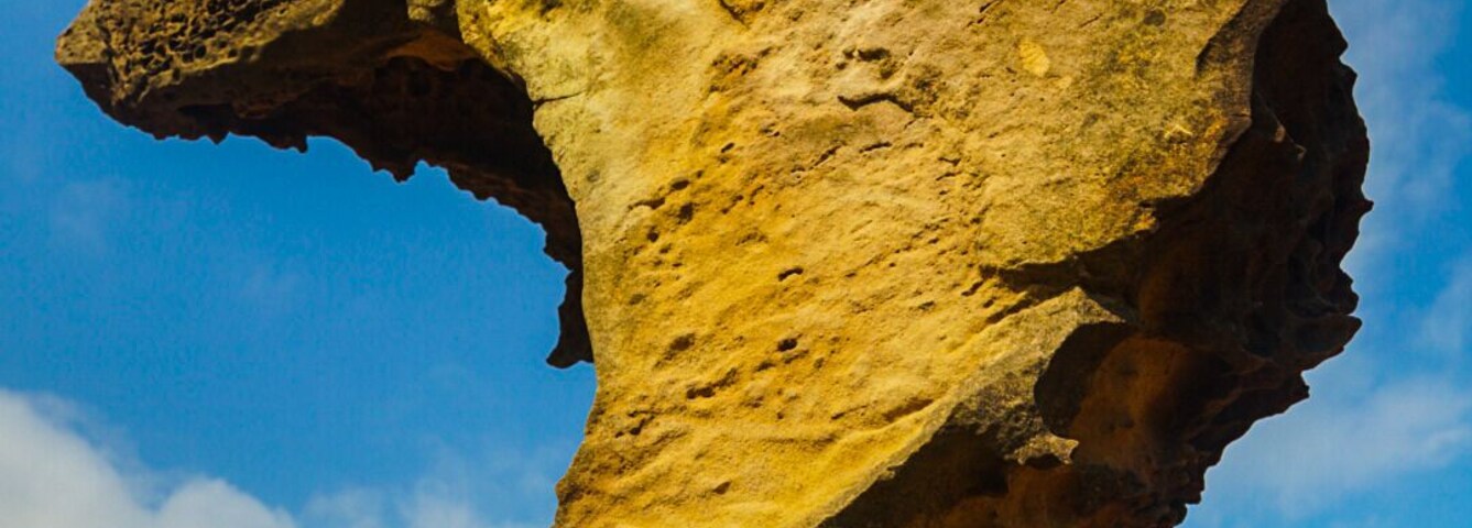 One of the many rock formations in the geopark.