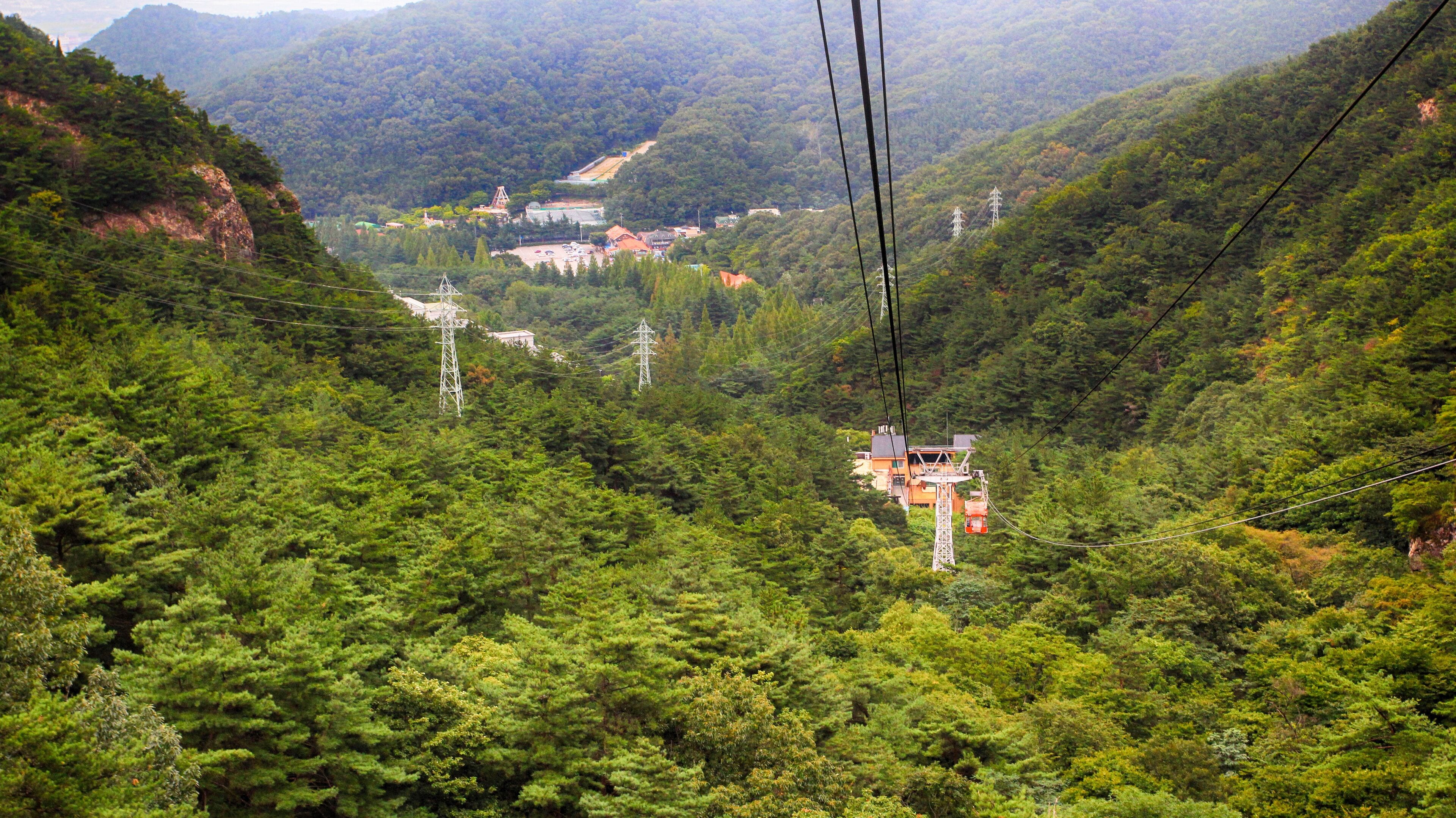 Ropeway (Cable car) at Geumosan Provincial Park, Gumi, South Korea