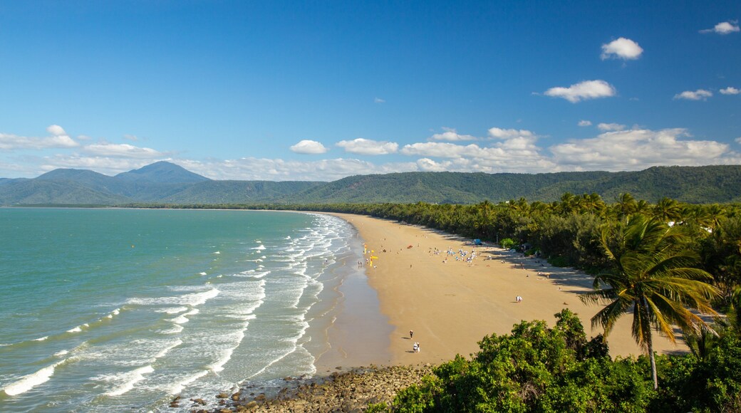 Four Mile Beach which includes tropical scenes, landscape views and general coastal views