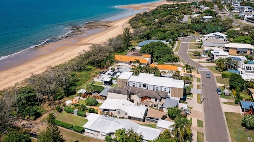 Aerial view of Tannum Sands and The Oaks Beach, Queensland