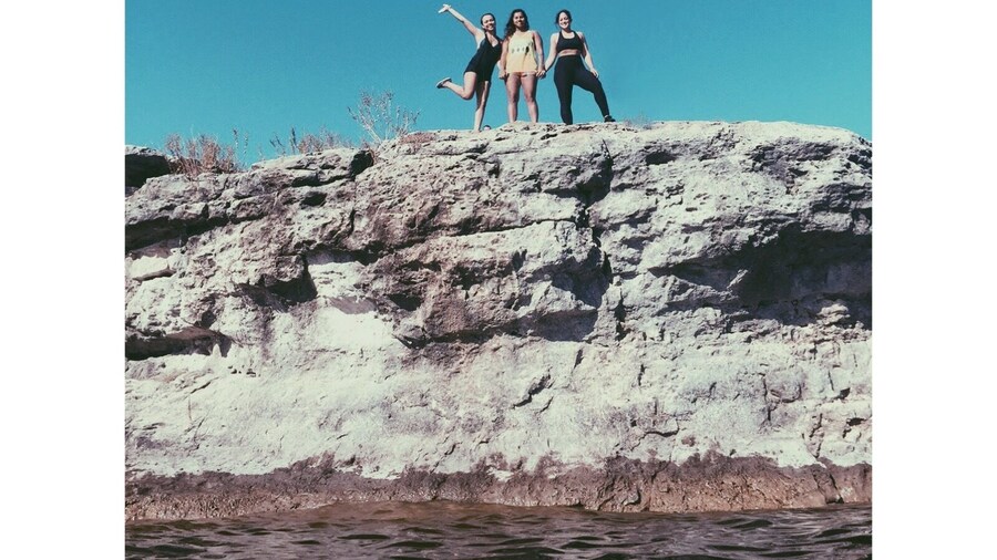 Cliff jumping 🙌🏽 #austin #tx #cliffjumping #texas