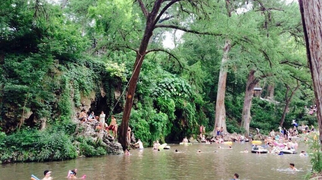 This Texas swimming hole is like your own little oasis. The lush greenery and waterfall almost seems as if you're in a different part of the world. I love love love this spot!