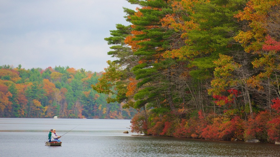 Southeast Massachusetts featuring a river or creek, fishing and autumn colours