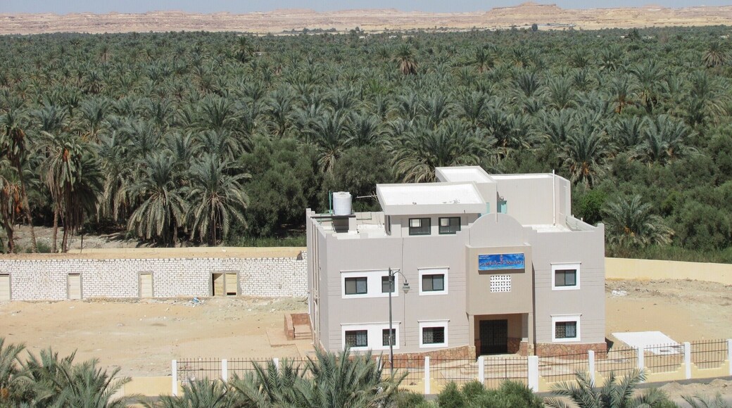 The #architecture of this building does not seem to fit with the desert theme. Looking down on this from the Temple of the Oracle.