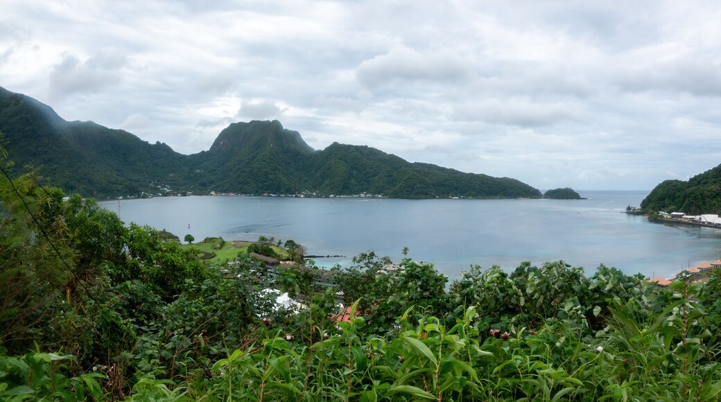 Entrance to Pago Pago Harbor on Tutuila Island, American Samoa iOne of the world's largest natural harbors.