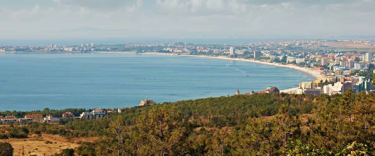 The bay of Sunny beach resort, Bulgaria
