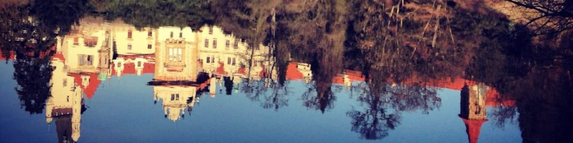 Botanical gardens and castle just outside of the inner city. Definitely worth a visit if you're in Prague! #blue