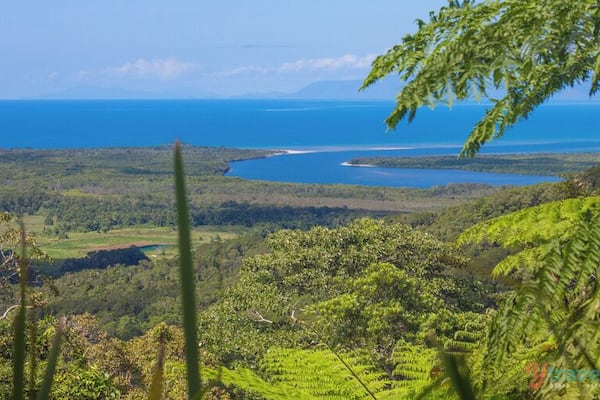 Alexandra Lookout. Stop in here for beautiful views out over the Alexandra Range and Snapper Island.
Here is where you see the Daintree River going into the sea and can get a clear picture of where two World Heritage Sites – the Daintree rainforest and the Great Barrier Reef meet. What a special part of the world.