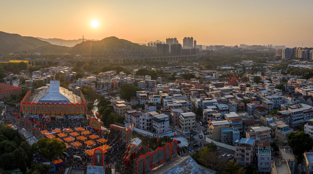 Kam Tin Township Thanksgiving Ritual at Sunset, Yuen Long, New Territories, Hong Kong