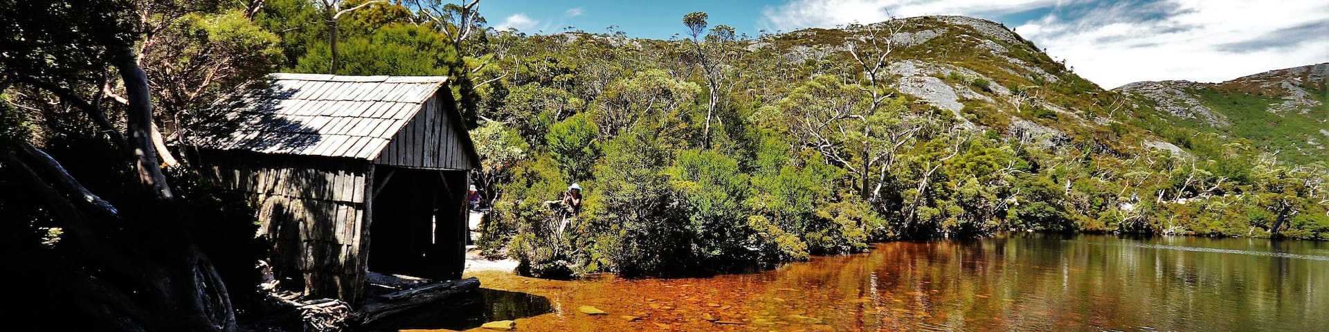 The vast majority of people turn up at Dove Lake, do the loop around it and go home satisfied. My hand is up, that's exactly what I did first time. However, that represents about 10-15% of what's on offer and the shots of the iconic boatshed lead people to thinking it's unique. However, if you to the Crater Lake walk, you'll not only come across other lakes (Lilla, Crater and Wombat Pool) and tarns, but also another boatshed on Crater Lake, as shown here. It's a great walk, takes about 3 hours and is scenic all the way.