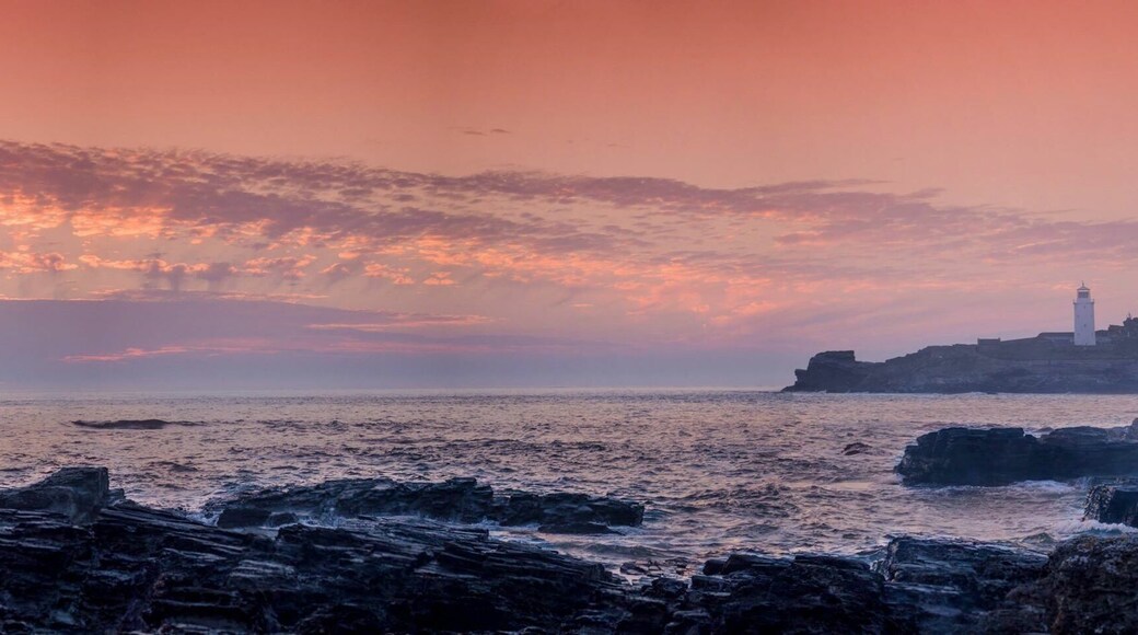 Lighthouse off the north Coast of Hayle, Cornwall
