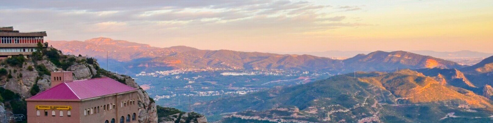 Spanish sunsets like watercolor paintings! Must visit this wonderful monastery #montserrat #barcelona #spain #sunset #takeahike #painting #monastery