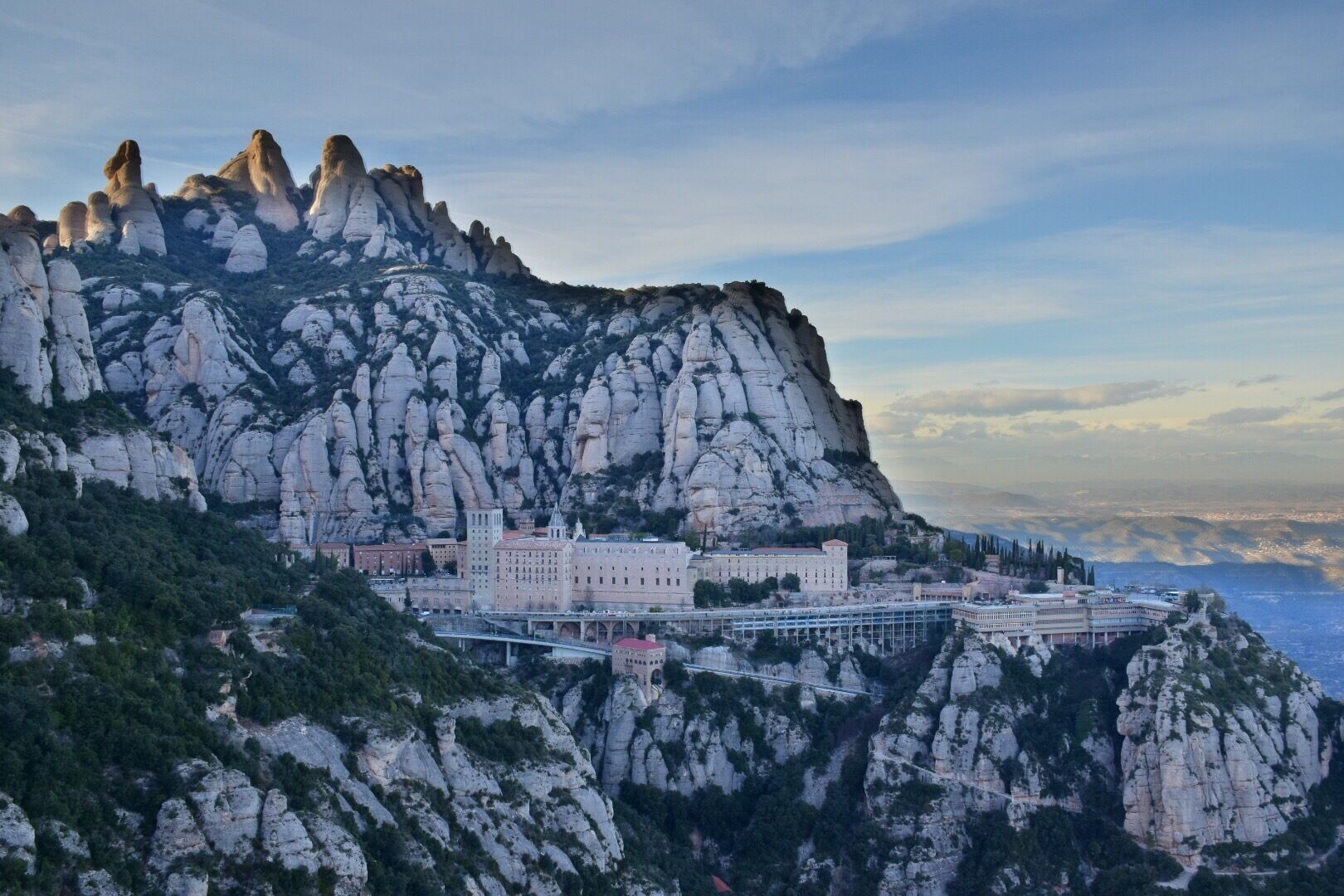 This might just be the most divine looking monastery #monserrat #barcelona #spain #espana #mountains #takeahike #sunset