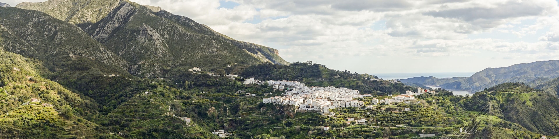 Scenic view of the village of Istan, hidden in the mountain range of Sierra de las Nieves, Spain