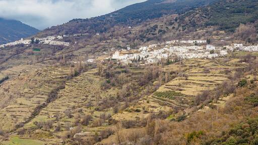 Bubion and Capileira from Pampaneira village in Alpajurra of Granada province, Spain