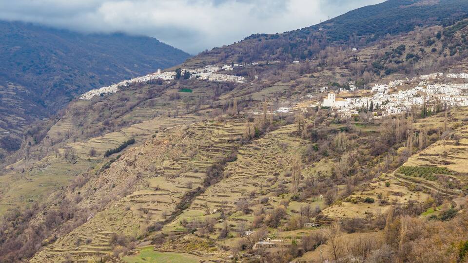 Bubion and Capileira from Pampaneira village in Alpajurra of Granada province, Spain