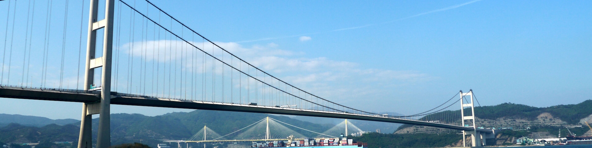 Bridge of Hong Kong harbor