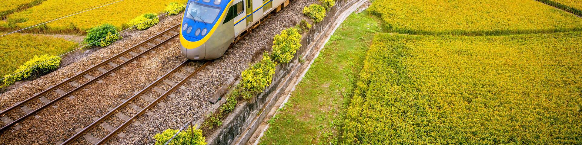 KHJATP train on the field in miaoli, taiwan