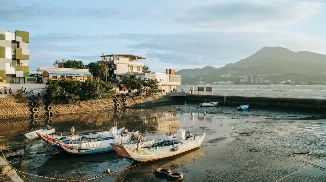 Tamsui showing a bay or harbor
