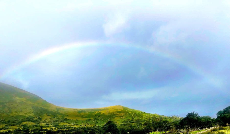 A beautiful rainbow caught mid-drive on a country road in Ireland. #Adventurephotocontest #adventure photo contest
