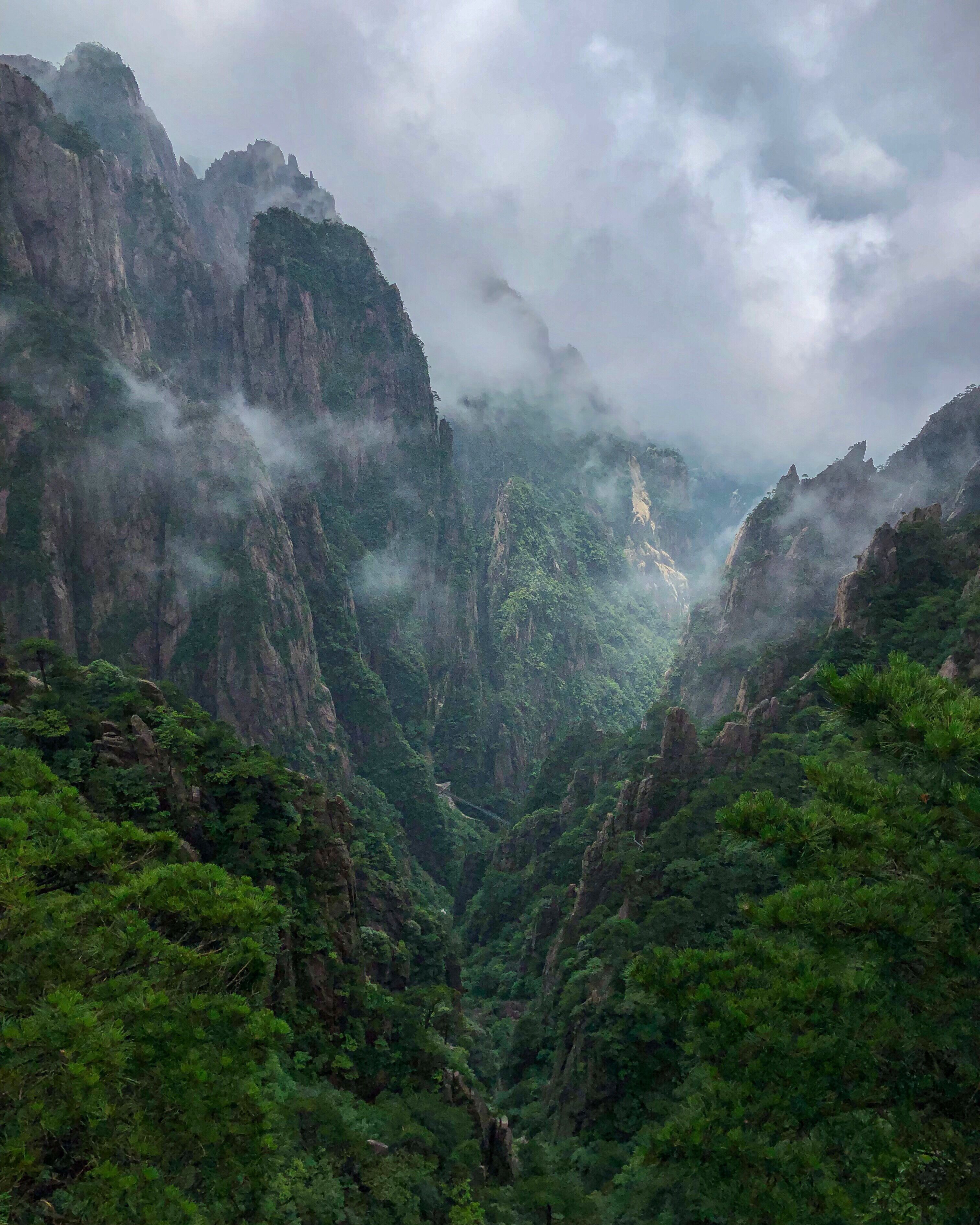 This was taken at the Yellow Mountains (Huang Shan) in Anhui, China—truly one of the most stunning places I have ever been. This shot doesn’t even come close to capturing the vastness and intricacy of these rock formations! Famed for its peculiar rocks, pine trees, sea of clouds and hot springs, Huang Shan was truly like an ancient painting come to life.

#Adventure