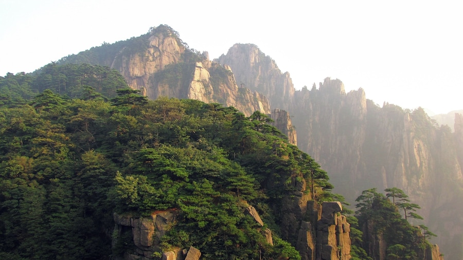 The Huangshan Mountain mountains are spectacular, without a doubt placed in "once in a lifetime" moments. It was nothing short of entering surreal world of avatar - the gigantic mountains in the backdrop blanketed by green and luscious trees with clouds all around.