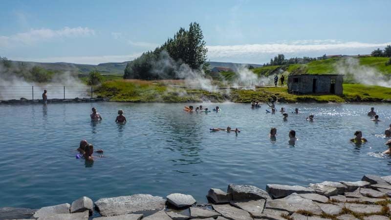 Geothermal hotsprings have attracted bathers at this stunning location in Iceland for over 100 years.