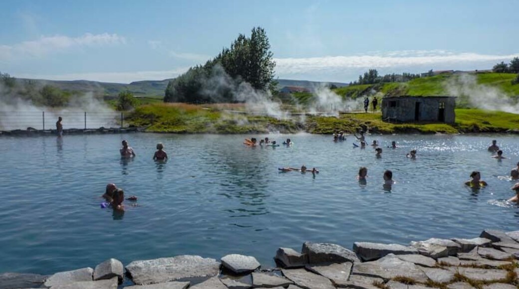 Geothermal hotsprings have attracted bathers at this stunning location in Iceland for over 100 years.