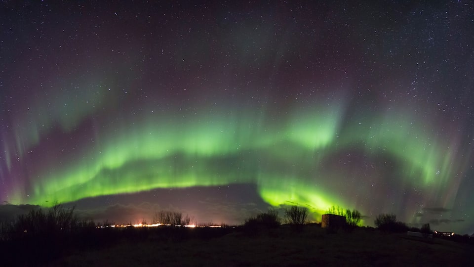 Iceland Norther Lights Panorama