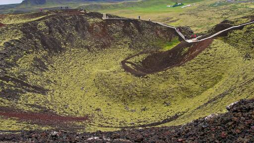Grabrok Volcano in West Iceland.