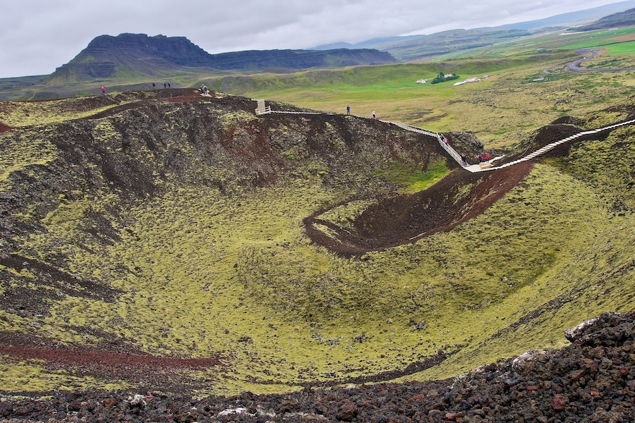 Grabrok Volcano in West Iceland.