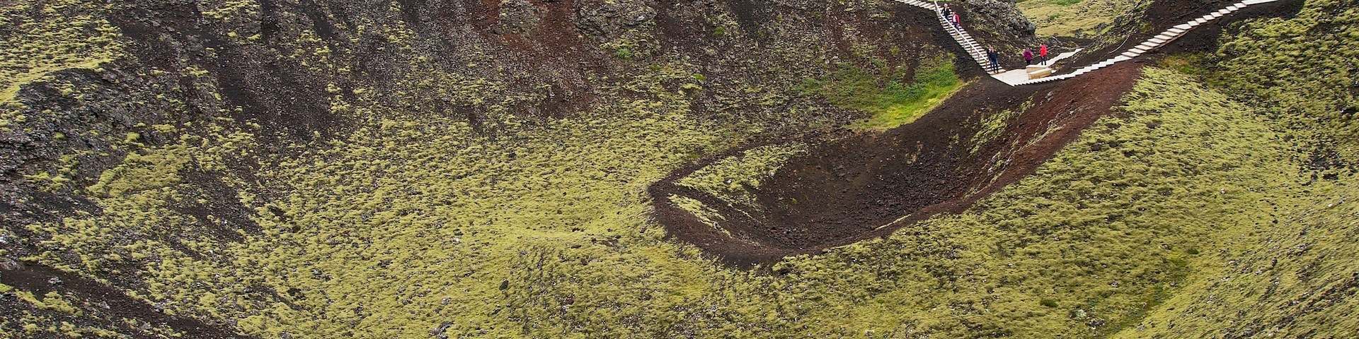 Grabrok Volcano in West Iceland.