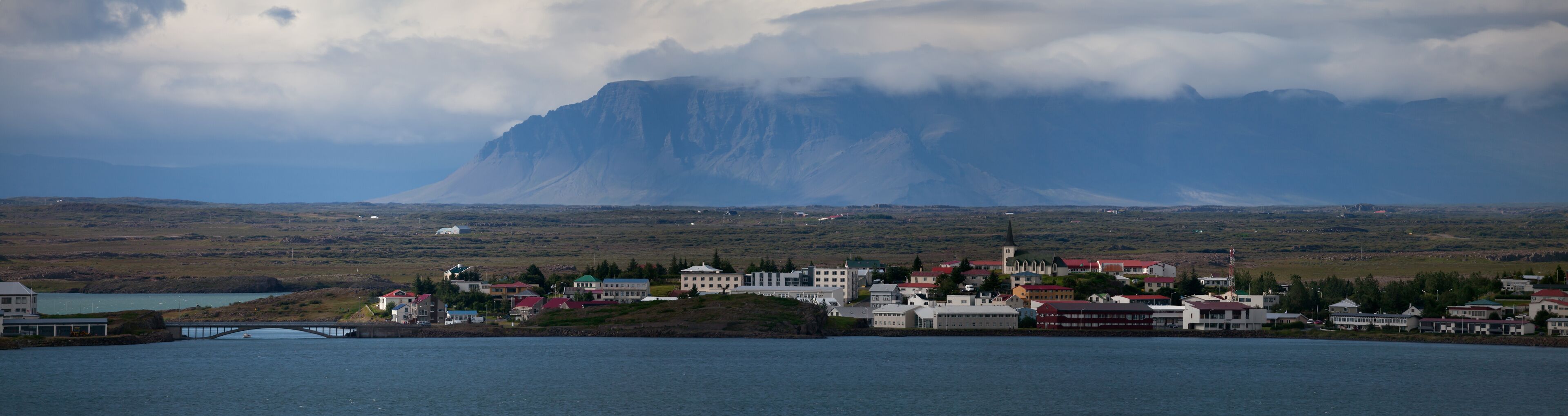 View of  Borgarnes (South-Western Iceland).
