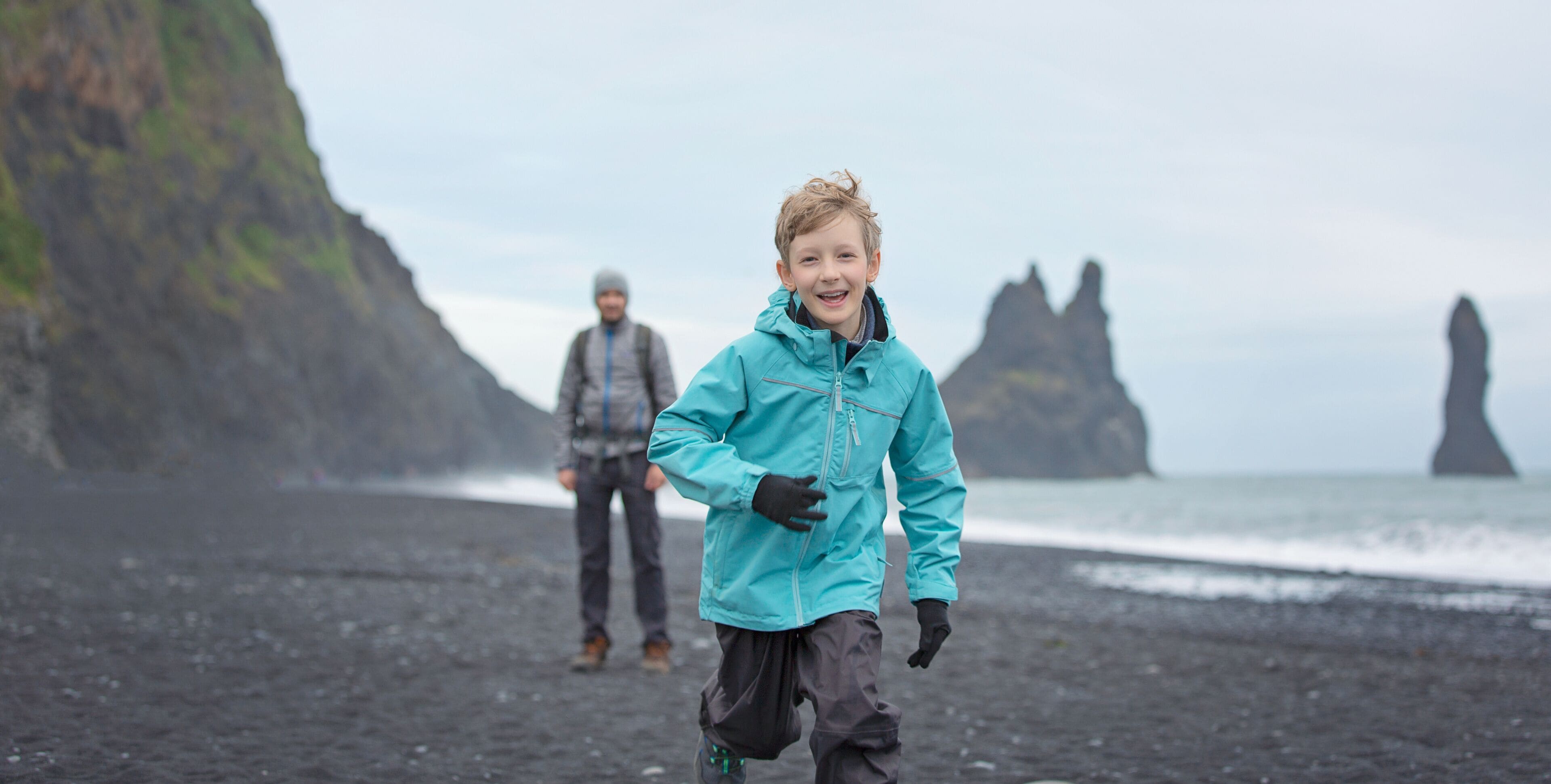 family enjoying iceland