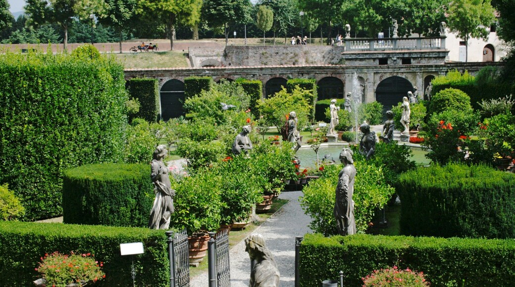 Lucca qui includes statue ou sculpture et jardin