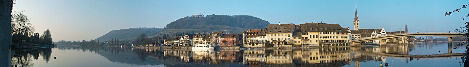 Wide panorama of Stein am Rhein, Switzerland