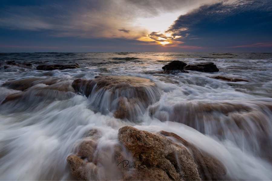 This photo was taken just south of marine land Florida. Best time is at sunrise at high tide. #BeachTips