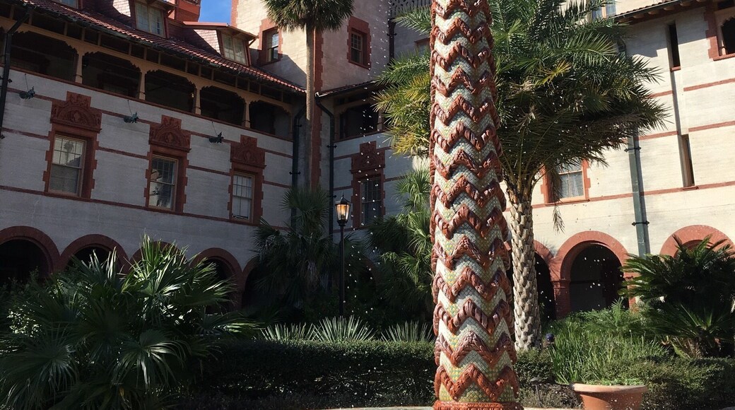 The Flagler College is a tribute to Henry Flagler who built the guilded age hotel in the 1880's. Mr. Flagler attempted to build a Key West railroad which was destroyed in a hurricane in 1931. Because of the construction of the railroad there is highway today to Key West.