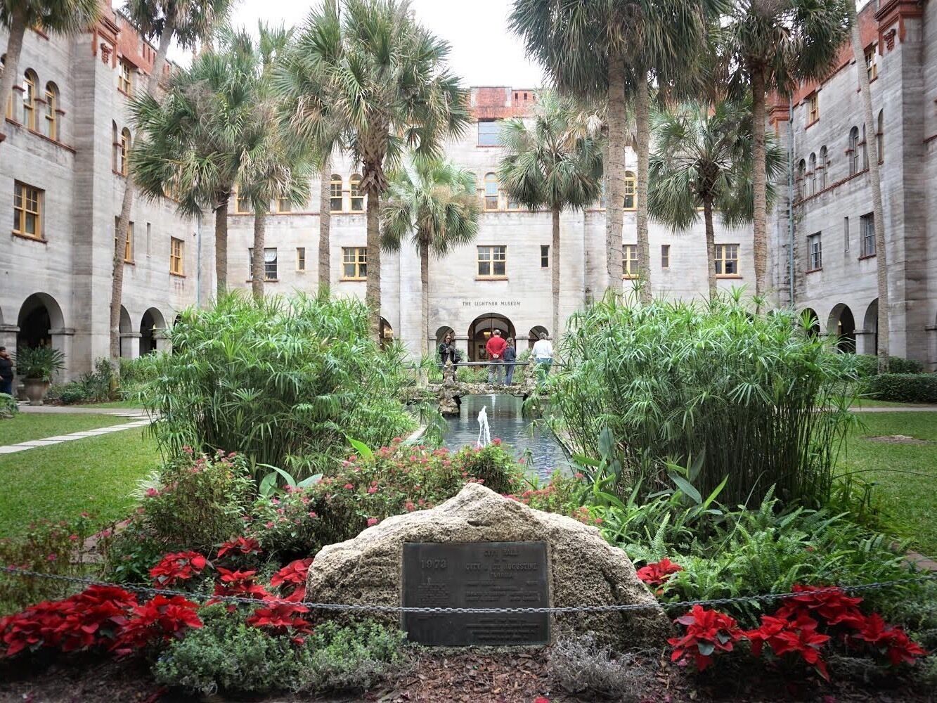 The inner courtyard of the Lightner Museum is a very cool and refreshing place to be.
