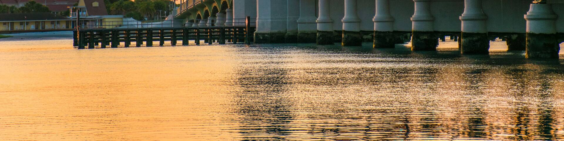 St. Augustine, Florida, FL Bridge of Lions at Sunrise