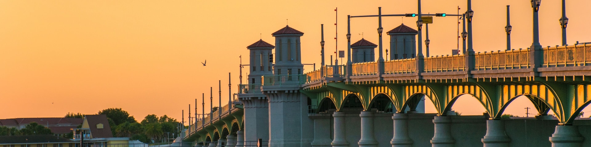 St. Augustine, Florida, FL Bridge of Lions at Sunrise