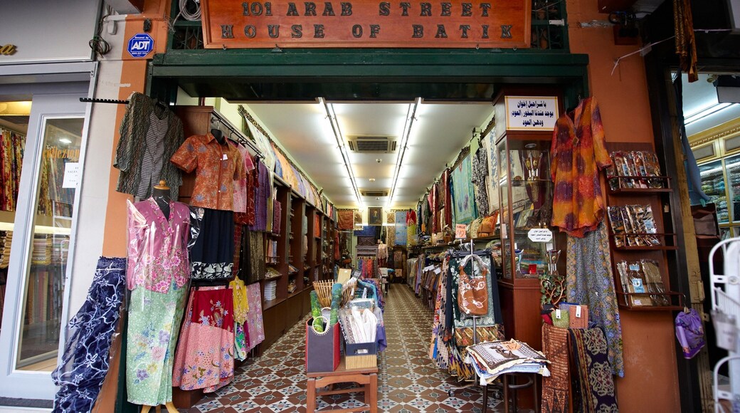 Quartier d\'Arab Street mettant en vedette ville, shopping et signalisation