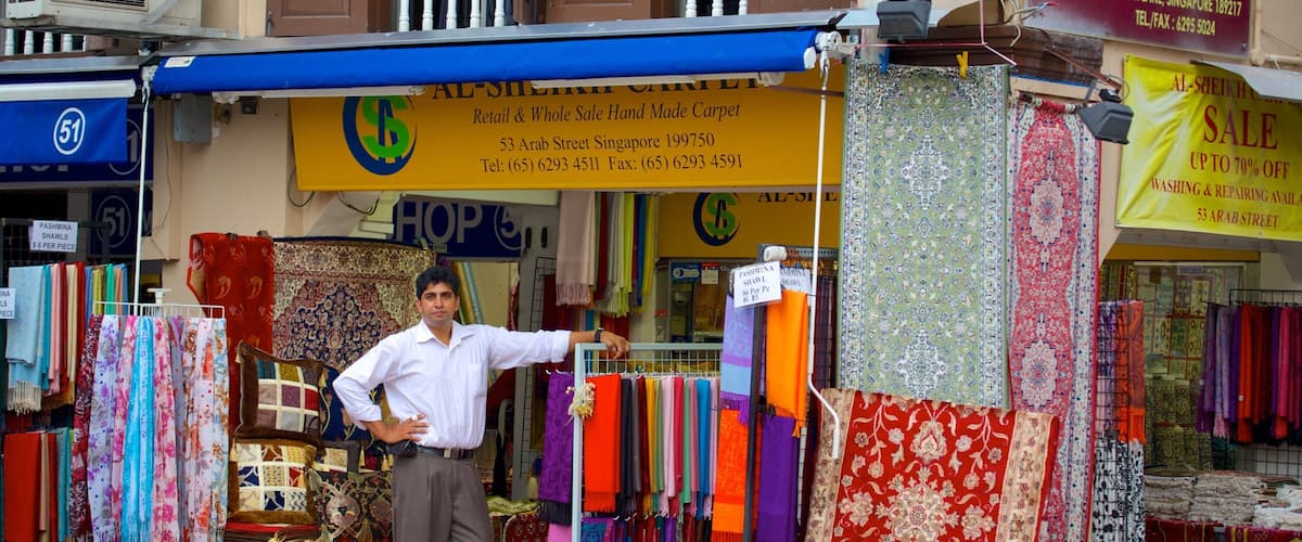 Arab Street District featuring street scenes, a city and shopping