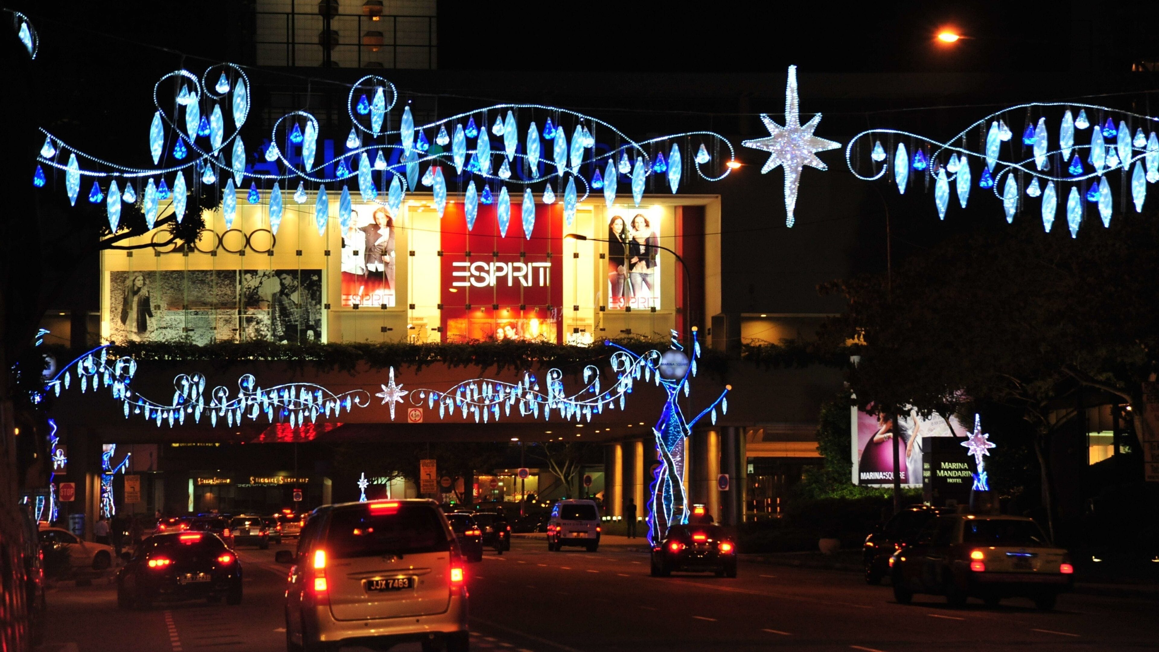 Orchard Road which includes signage and night scenes