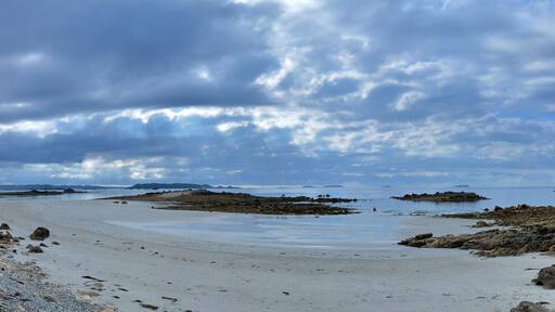 Beautiful seascape at Trevou-Treguignec in Brittany France