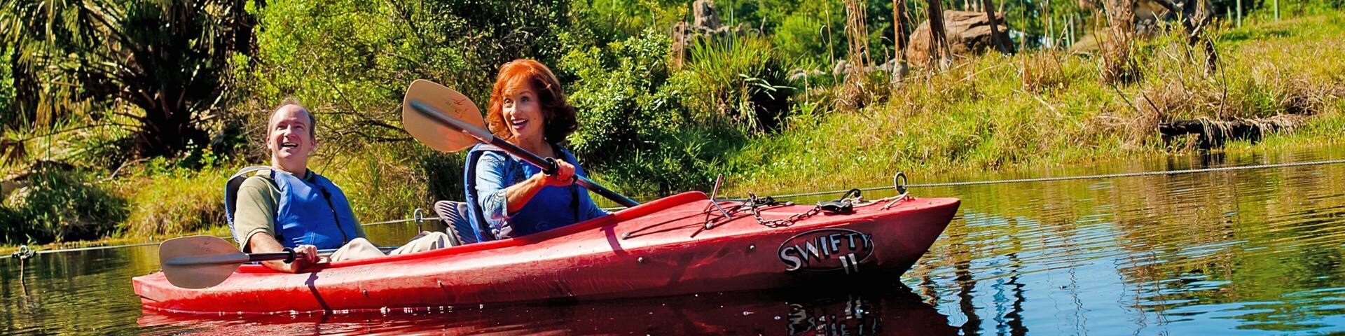 Space Coast which includes land animals, kayaking or canoeing and zoo animals